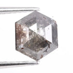 0.93 carat natural loose hexagon cut black gray diamond fancy shape for custom engagement ring