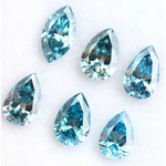 Teal blue pear cut lab grown diamond loose stone for engagement ring, sparkling blue CVD diamond for fine jewelry making