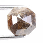 1.50 carat natural loose asscher cut brown diamond fancy color stone for custom engagement ring