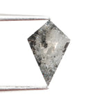 0.71 Ct brown grey and black kite cut natural diamond with rare geometric form and soft earthy tones for custom jewelry
