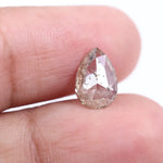 Luxury 3.56 Ct pear cut brown lab grown diamond loose stone with deep tone and sparkling faceting.
