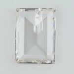 Emerald cut lab grown diamond with step facets, high clarity, transparent stone with visible internal inclusion, ethical IGI certified loose diamond for jewelry setting