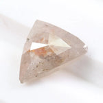0.72 Ct trillion cut pink peach diamond loose fancy color stone for custom ring or fine jewelry design
