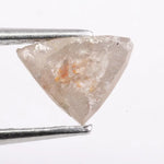 0.72 Ct trillion cut pink peach diamond loose fancy color stone for custom ring or fine jewelry design