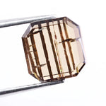 3.86 Ct Brown Lab Created Emerald Cut Diamond Loose Stone with Step Cut Facets for Custom Engagement Ring Jewelry