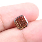 3.86 Ct Brown Lab Created Emerald Cut Diamond Loose Stone with Step Cut Facets for Custom Engagement Ring Jewelry