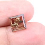 2.99 Ct brown square cut lab grown diamond loose stone with strong symmetry and rich warm color.