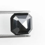 black colour diamond 3ct natural diamond price radiant cut ring