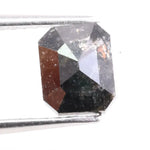 1.07 carat natural emerald cut black diamond loose stone for custom engagement ring or fine jewelry setting