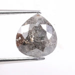 1.59 carat natural pear cut gray diamond loose fancy color gemstone for custom engagement ring