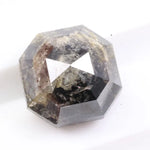 2.83 carat natural Asscher cut gray black diamond loose fancy color stone for custom ring setting