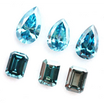 Pear and emerald cut fancy blue lab grown diamonds, ethical loose lab created diamonds for jewelry making and custom engagement rings