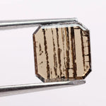 premium 0.88 Ct brown emerald cut lab grown diamond with classic step cut shine loose stone