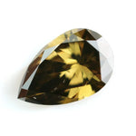0.49 Ct pear cut brown lab grown diamond loose stone with soft sparkle, elegant lab diamond for wedding or engagement ring.