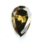 0.49 Ct pear cut brown lab grown diamond loose stone with soft sparkle, elegant lab diamond for wedding or engagement ring.