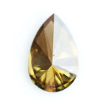 0.49 Ct pear cut brown lab grown diamond loose stone with soft sparkle, elegant lab diamond for wedding or engagement ring.