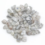 grey and white natural diamond in raw irregular form for jewelry making