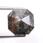 2.51 Ct natural black Asscher cut diamond loose for custom engagement rings and designer jewelry