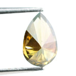 0.49 Ct pear cut brown lab grown diamond loose stone with soft sparkle, elegant lab diamond for wedding or engagement ring.