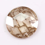 elegant 0.74 Ct white and brown round lab grown diamond loose stone with brilliant facets