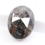 1.59 carat natural loose oval cut black diamond fancy color stone for custom engagement ring