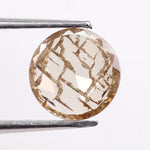 elegant 0.74 Ct white and brown round lab grown diamond loose stone with brilliant facets