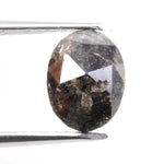1.59 carat natural loose oval cut black diamond fancy color stone for custom engagement ring