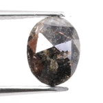 1.59 carat natural loose oval cut black diamond fancy color stone for custom engagement ring