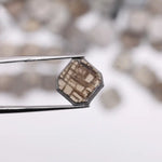 Grey brown lab grown rough diamond slice lot with flat uncut diamond plates for custom jewelry making and designer rings