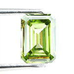 0.67 Ct fancy green emerald cut lab grown diamond loose stone, elegant lab created diamond for pendant or custom jewelry.