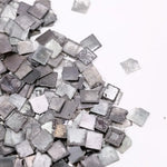73.74 Ct lab grown rough diamond lot with square shape grey black uncut diamonds perfect for rustic jewelry making and custom engagement rings.