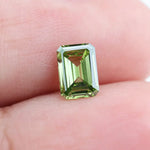 0.67 Ct fancy green emerald cut lab grown diamond loose stone, elegant lab created diamond for pendant or custom jewelry.