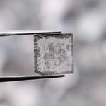73.74 Ct lab grown rough diamond lot with square shape grey black uncut diamonds perfect for rustic jewelry making and custom engagement rings.
