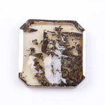 1.28 Ct White & Brown Emerald cut lab grown diamond loose stone with elegant teardrop shape and brilliant sparkle for custom jewelry