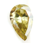 0.47 Ct pear shape green lab created diamond with brilliant sparkle, loose lab grown gemstone for custom jewelry design.