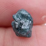 blue colour rough cut diamond engagement ring