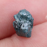 blue colour rough cut diamond engagement ring