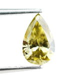 0.47 Ct pear shape green lab created diamond with brilliant sparkle, loose lab grown gemstone for custom jewelry design.