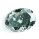 0.44 Ct oval cut fancy blue lab grown diamond loose stone with brilliant sparkle, ideal for engagement or wedding ring jewelry.