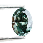 0.44 Ct oval cut fancy blue lab grown diamond loose stone with brilliant sparkle, ideal for engagement or wedding ring jewelry.