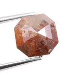1.15 ct natural brown asscher cut diamond loose gemstone with step facets for engagement ring or custom jewelry