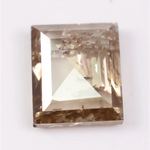 1.42 Ct white & Brown Square cut lab grown diamond loose diamond with classic sparkle
