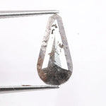 1.38 Ct natural loose pear cut gray diamond with elegant faceting, rare fancy color stone for custom fine jewelry