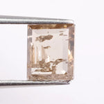 1.42 Ct white & Brown Square cut lab grown diamond loose diamond with classic sparkle
