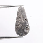 1.38 Ct natural loose pear cut gray diamond with elegant faceting, rare fancy color stone for custom fine jewelry