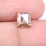 1.42 Ct white & Brown Square cut lab grown diamond loose diamond with classic sparkle