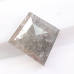 0.85 Ct natural gray kite cut diamond loose gemstone with unique geometric shape for custom ring or pendant design