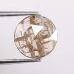 premium 1.05 Ct white & Brown round cut lab grown diamond with clean brilliant facets