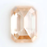 0.53 Ct fancy brown emerald cut lab grown diamond with elegant step cut facets, premium loose diamond for custom jewelry designs.