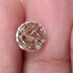 premium 1.05 Ct white & Brown round cut lab grown diamond with clean brilliant facets